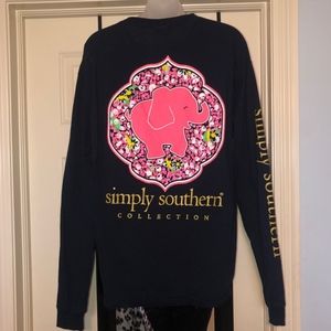 NWOT Navy Simply Southern Long Sleeve